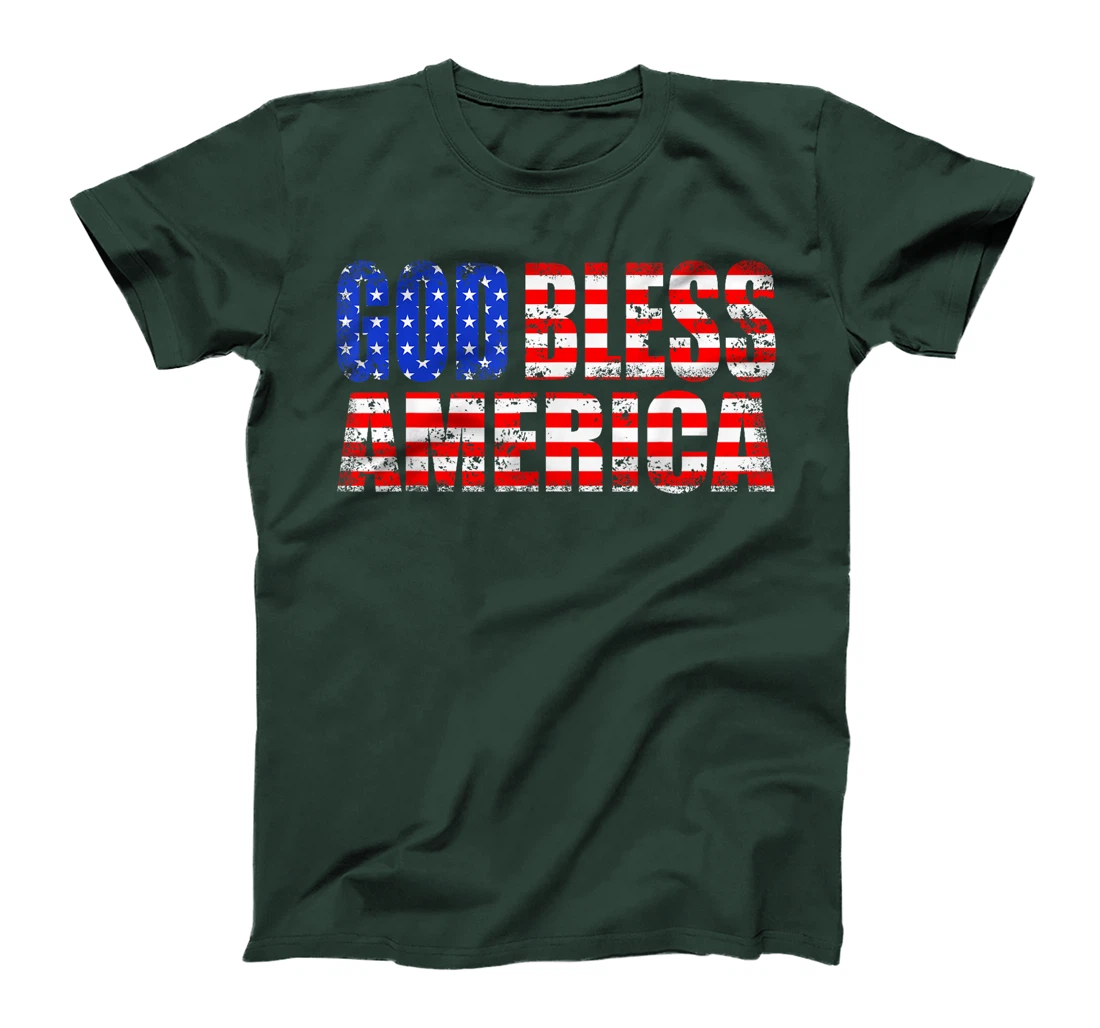 God Bless America As The US Flag T-Shirt