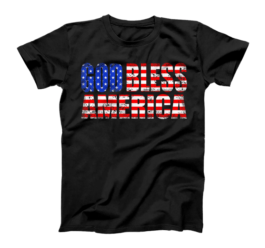 God Bless America As The US Flag T-Shirt