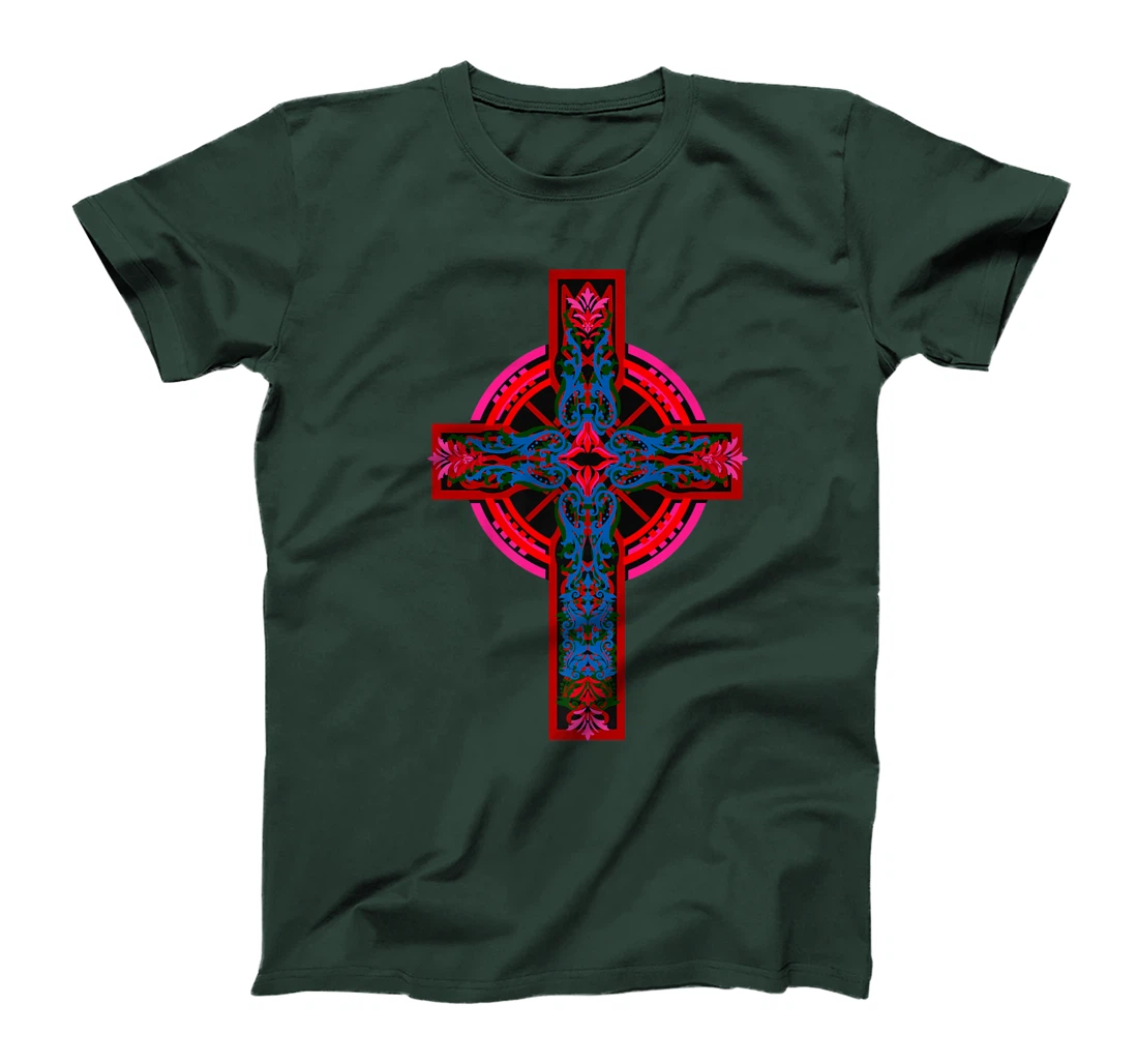 Womens Cross Cross Crucifix Jesus God Religion T-Shirt