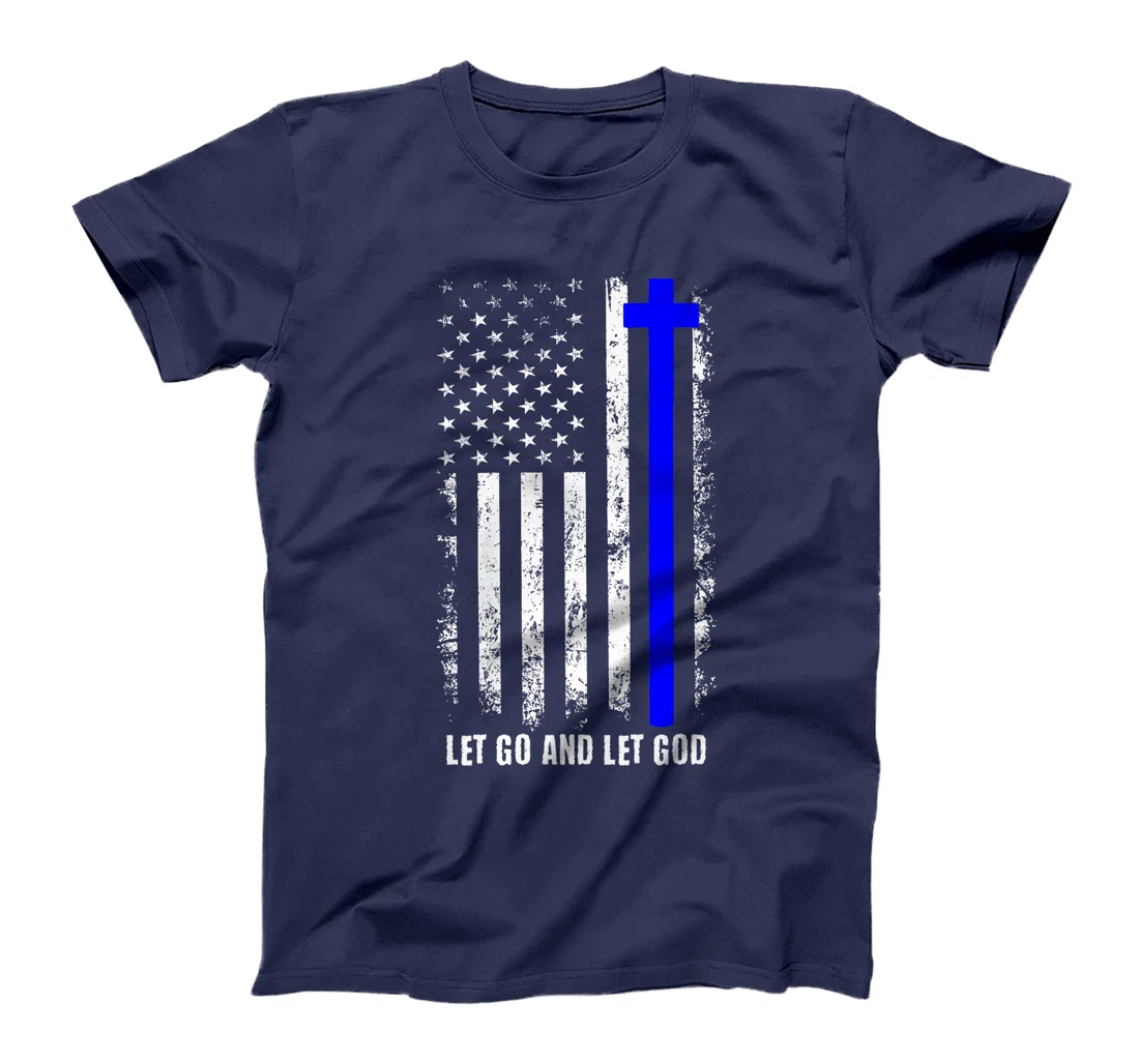 USA Flag God Jesus Religious Quote Christian Man Woman Premium T-Shirt