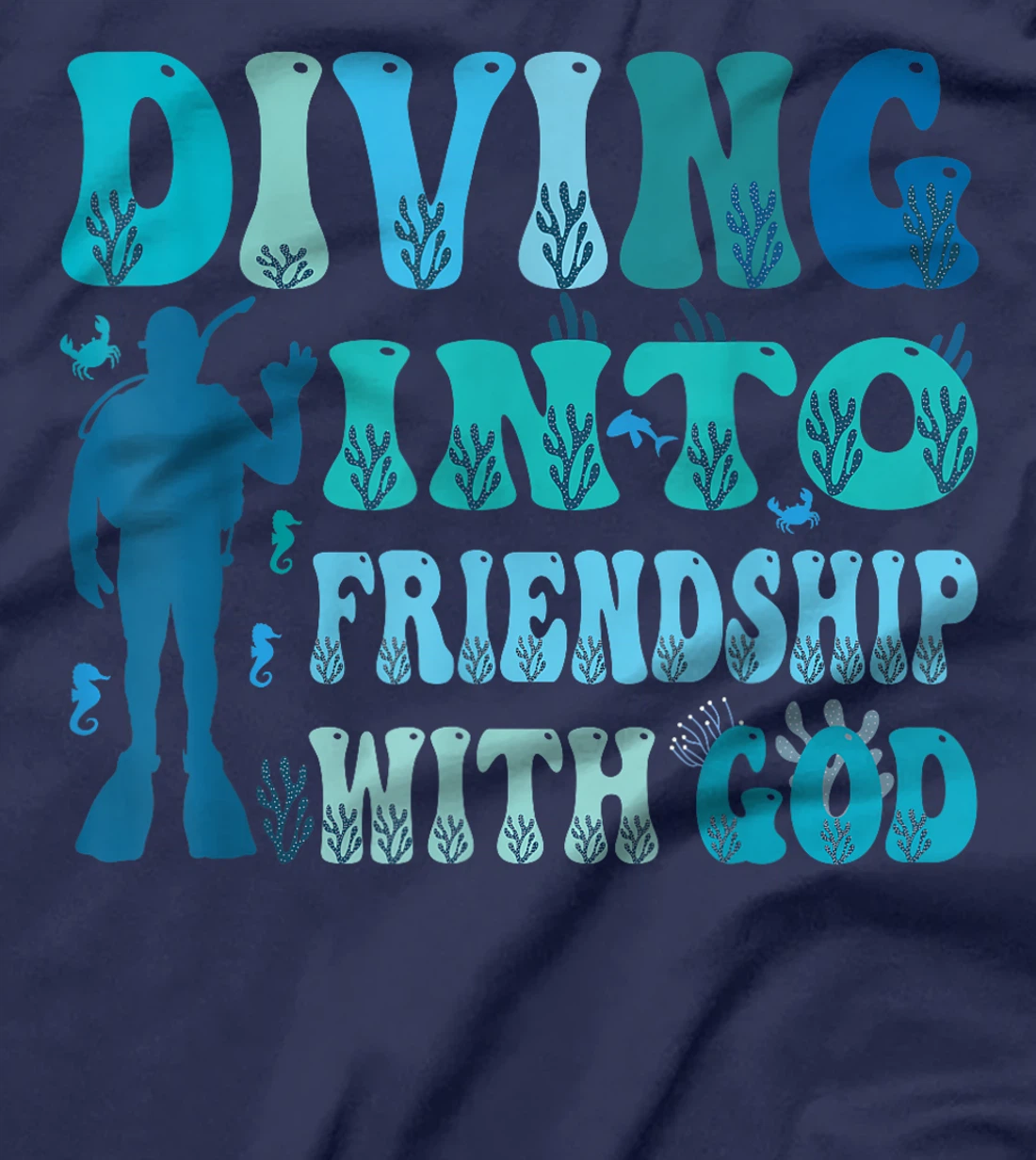 Diving Into Friendship With God Underwater Scuba VBS 2024 T-Shirt