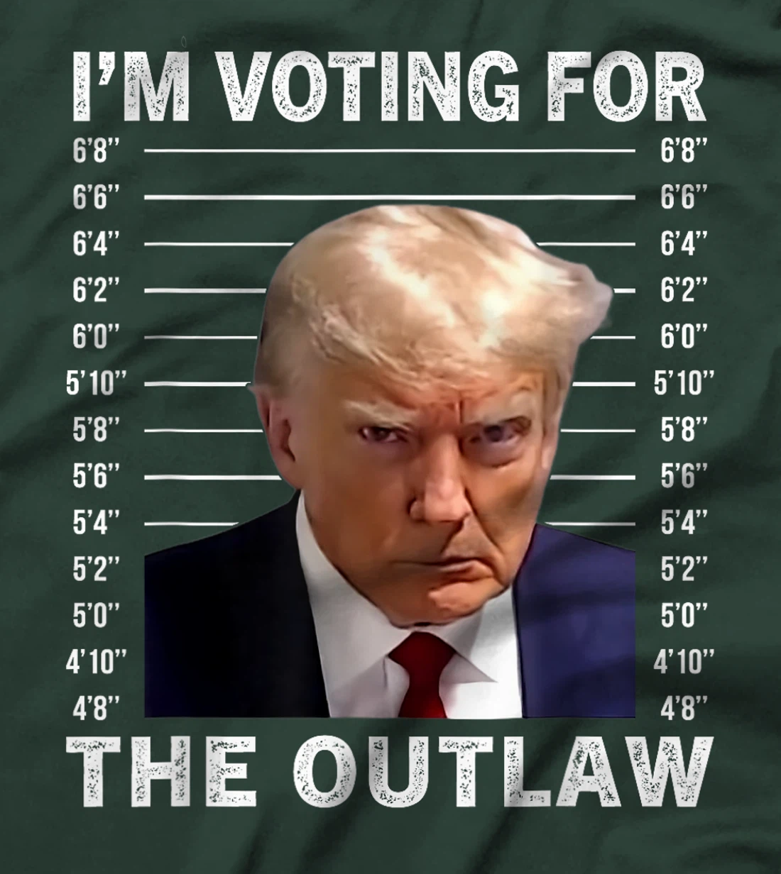 I'm Voting For The Outlaw Trump Mugshot Save America 2024 T-Shirt