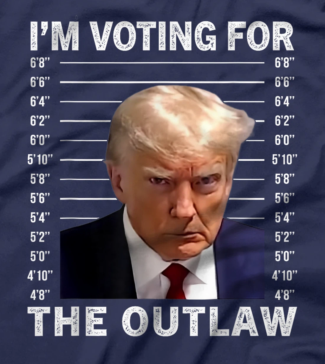 I'm Voting For The Outlaw Trump Mugshot Save America 2024 T-Shirt