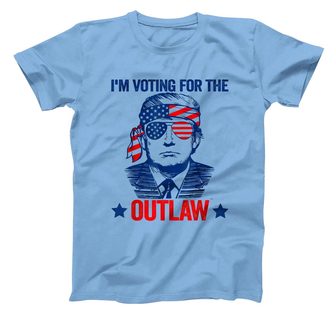 Funny Voting 2024 I'm Voting for the Outlaw Pro Trump T-Shirt