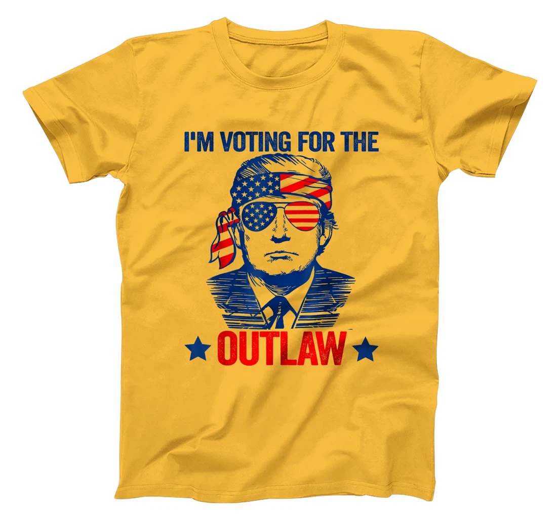 Funny Voting 2024 I'm Voting for the Outlaw Pro Trump T-Shirt
