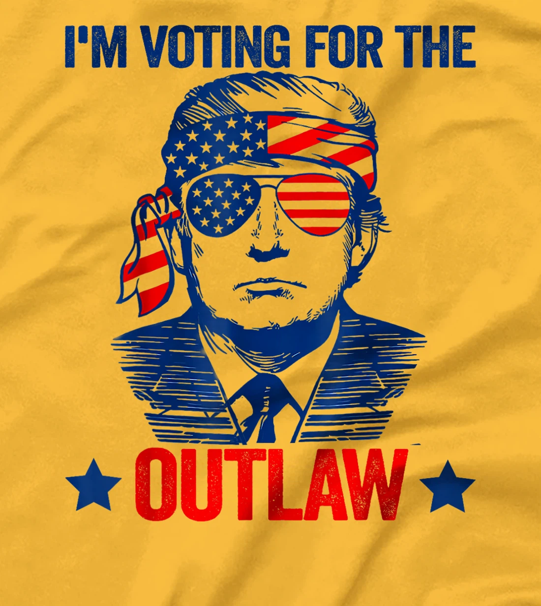 Funny Voting 2024 I'm Voting for the Outlaw Pro Trump T-Shirt