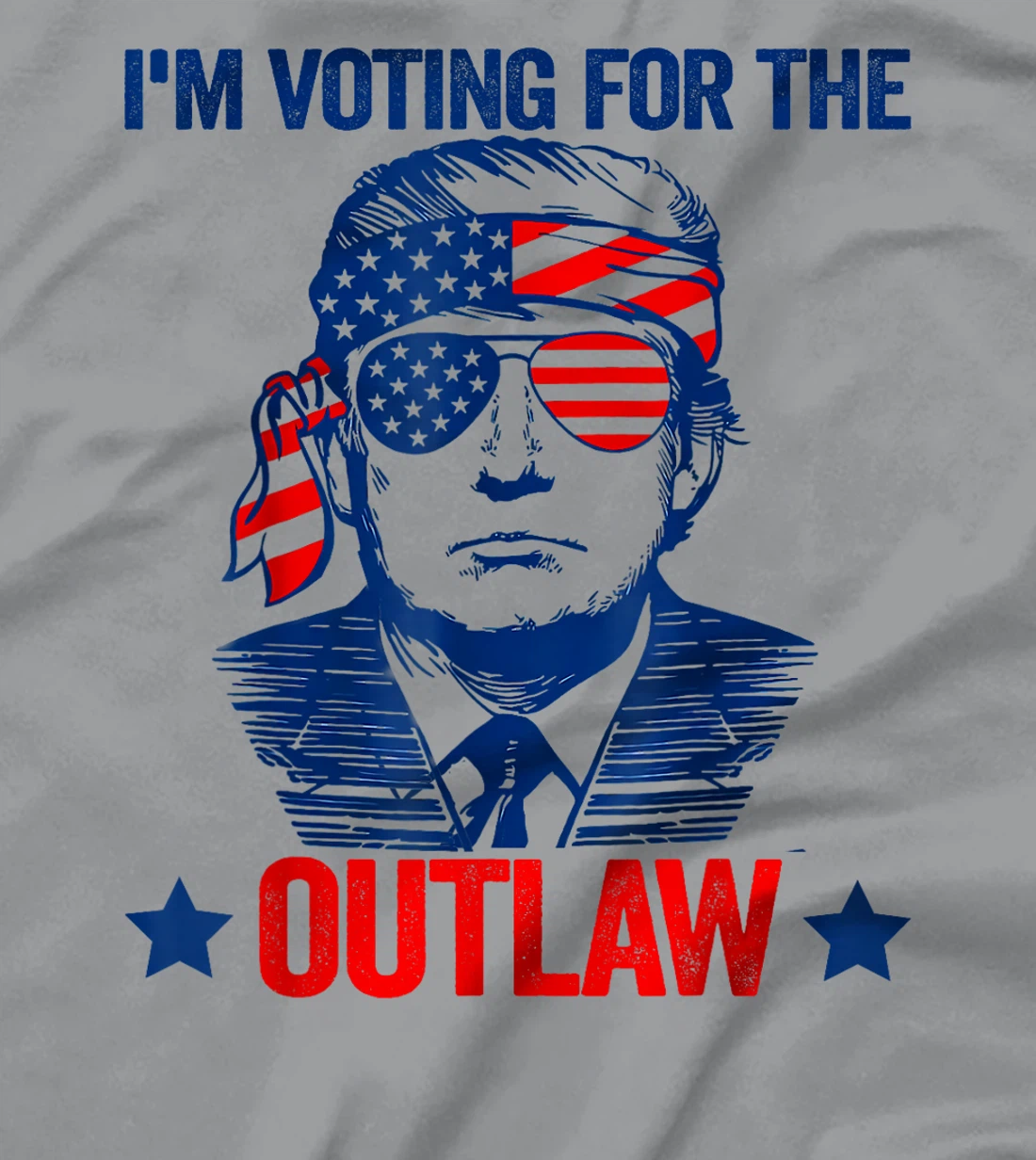 Funny Voting 2024 I'm Voting for the Outlaw Pro Trump T-Shirt