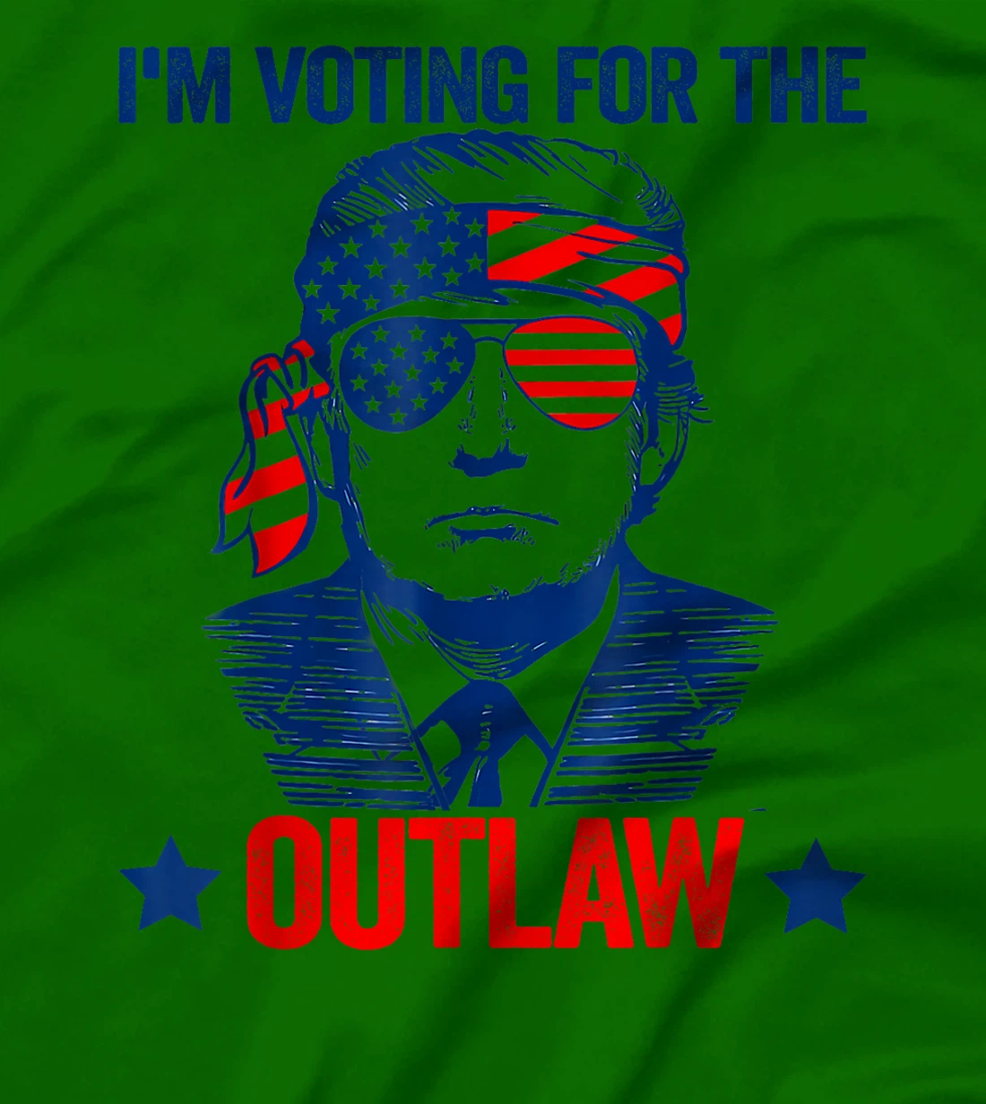 Funny Voting 2024 I'm Voting for the Outlaw Pro Trump T-Shirt