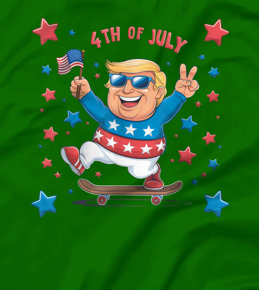 Trump 4th of July Merica Men Women Kids USA Flag Patriotic T-Shirt