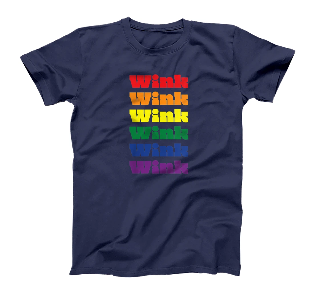 Womens Wink Texas LGBTQ Gay Pride Month Rainbow Solidarity T-Shirt