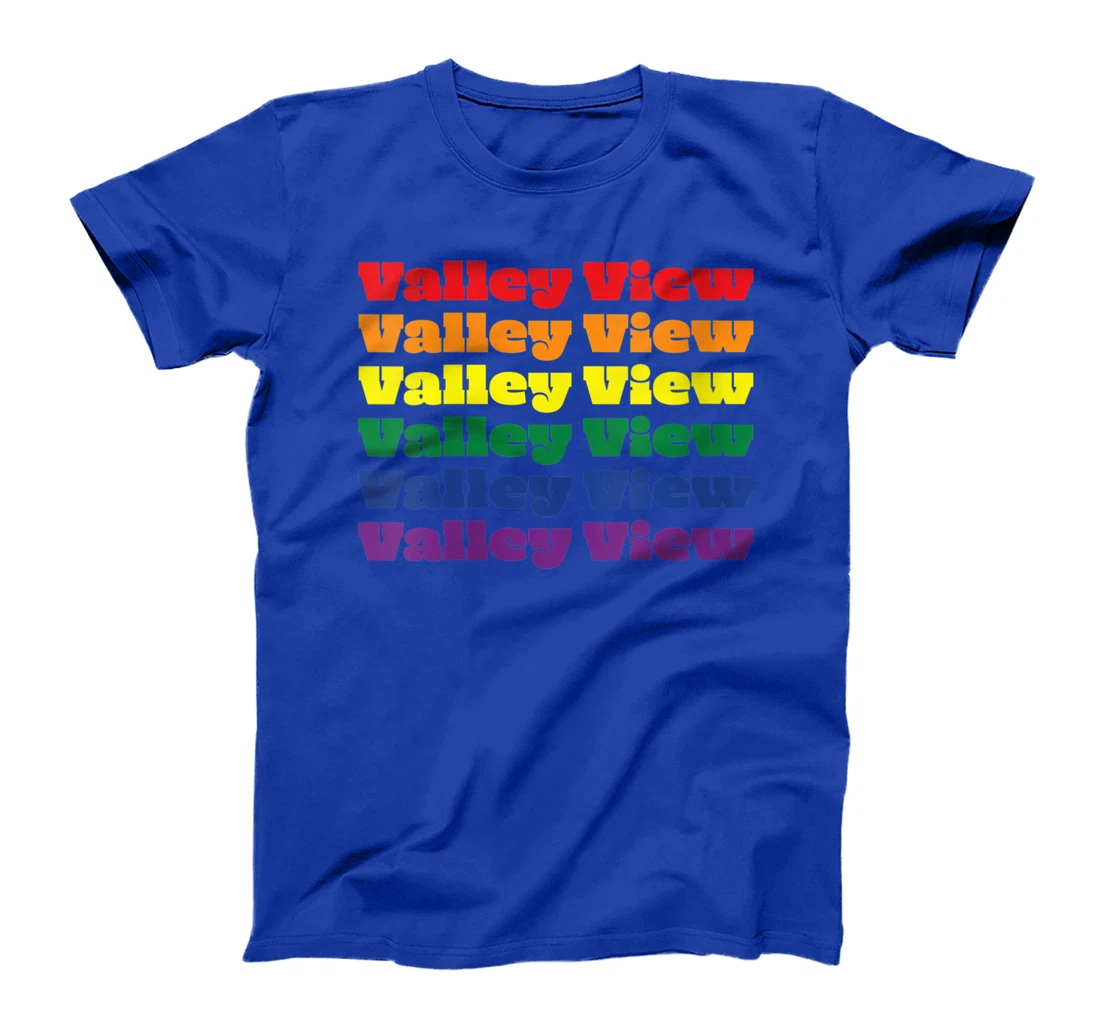 Womens Valley View Texas LGBTQ Gay Pride Month Rainbow Solidarity T-Shirt