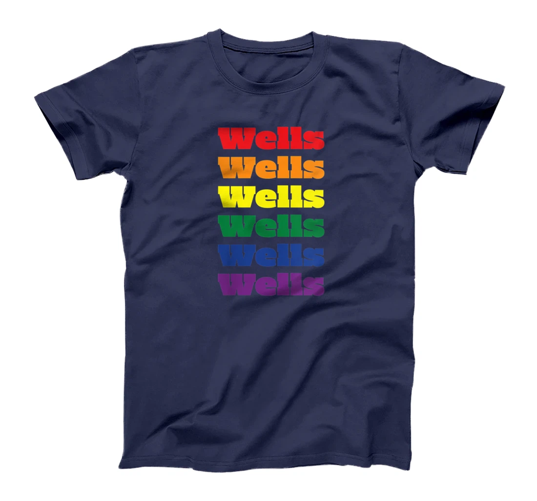 Womens Wells Texas LGBTQ Gay Pride Month Rainbow Solidarity T-Shirt