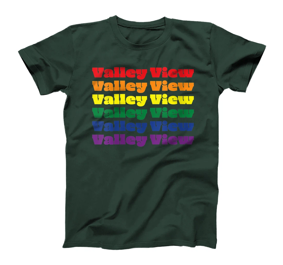 Womens Valley View Texas LGBTQ Gay Pride Month Rainbow Solidarity T-Shirt