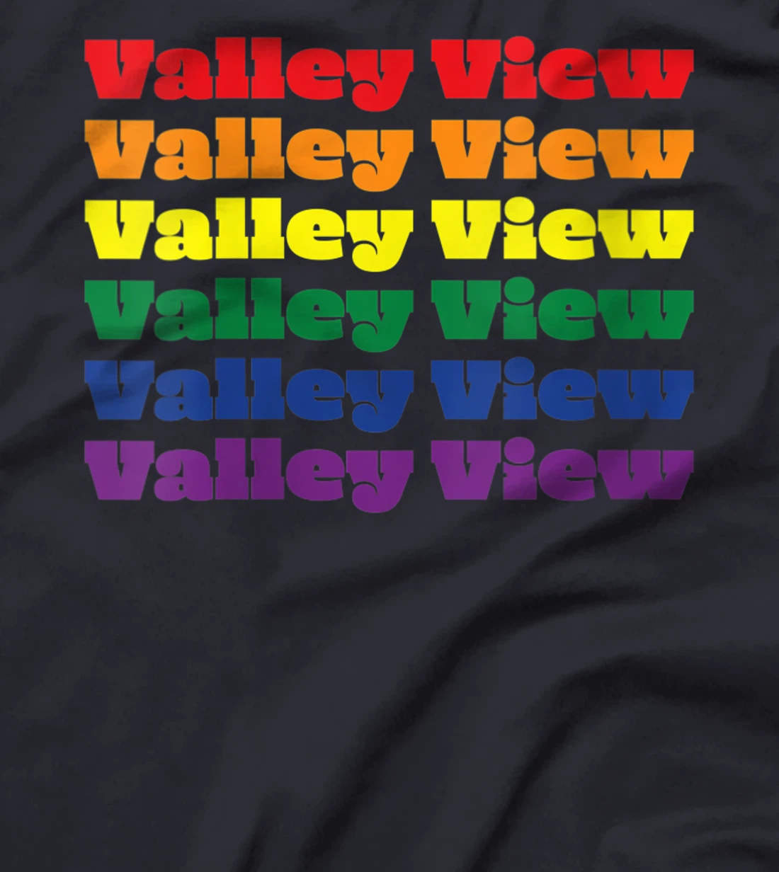Womens Valley View Texas LGBTQ Gay Pride Month Rainbow Solidarity T-Shirt
