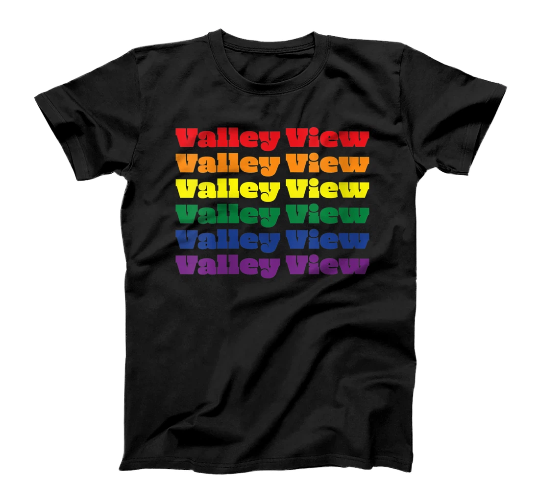 Womens Valley View Texas LGBTQ Gay Pride Month Rainbow Solidarity T-Shirt