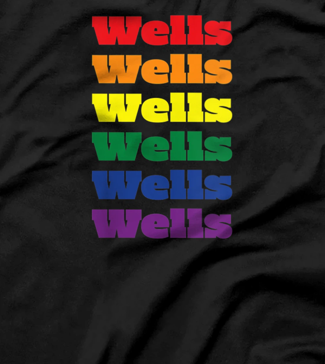 Womens Wells Texas LGBTQ Gay Pride Month Rainbow Solidarity T-Shirt
