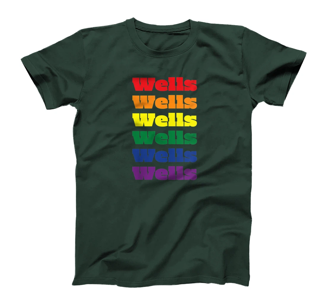 Womens Wells Texas LGBTQ Gay Pride Month Rainbow Solidarity T-Shirt
