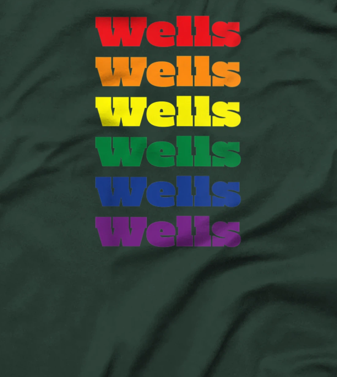 Womens Wells Texas LGBTQ Gay Pride Month Rainbow Solidarity T-Shirt