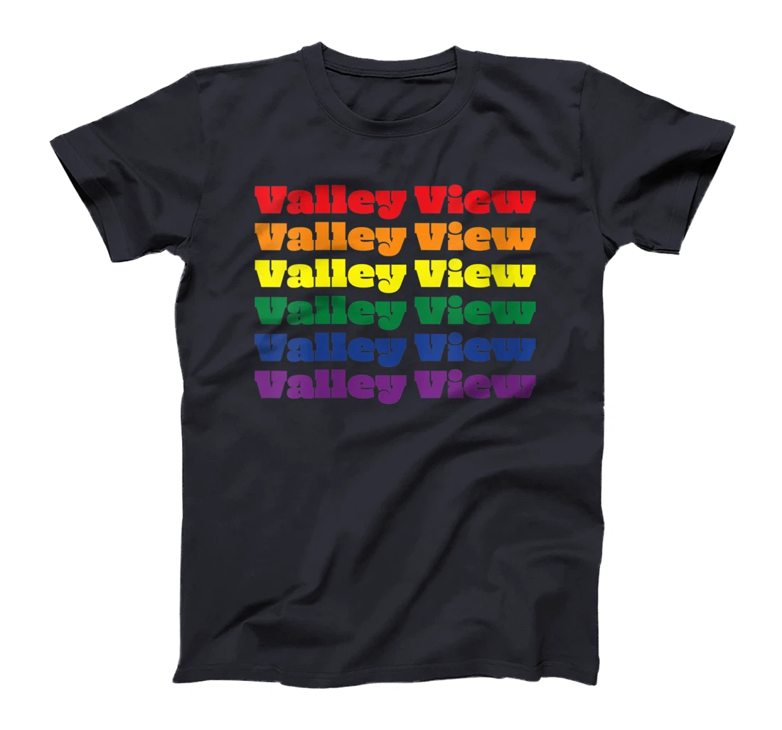 Womens Valley View Texas LGBTQ Gay Pride Month Rainbow Solidarity T-Shirt