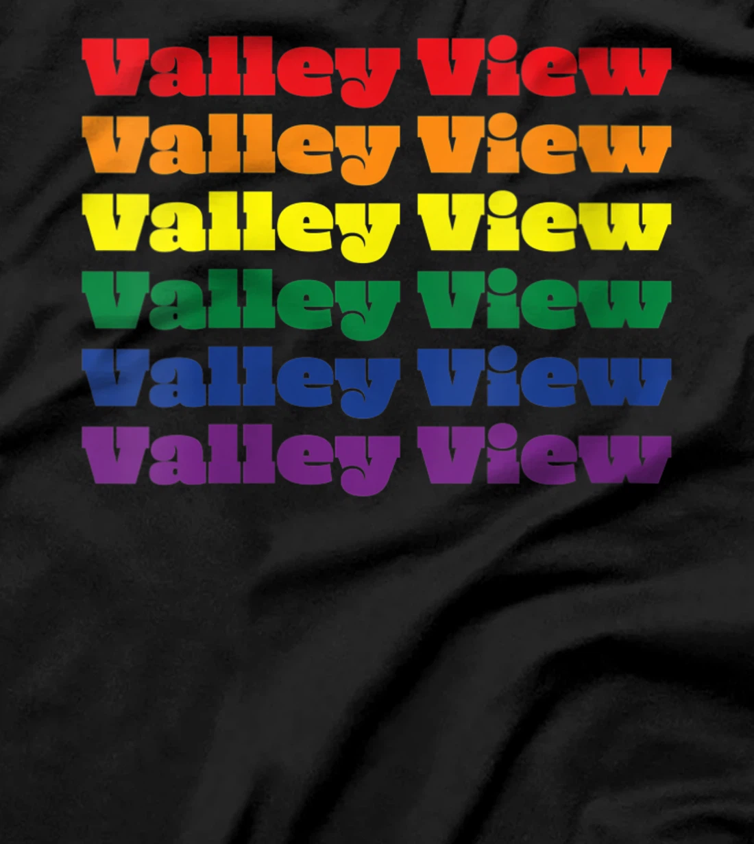 Womens Valley View Texas LGBTQ Gay Pride Month Rainbow Solidarity T-Shirt