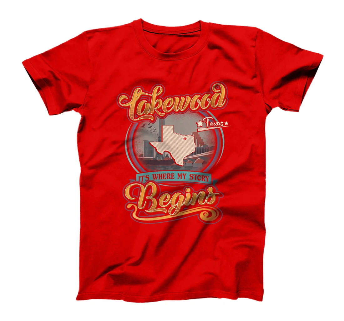 Womens Lakewood Texas Hometown Where My Story Begins T-Shirt