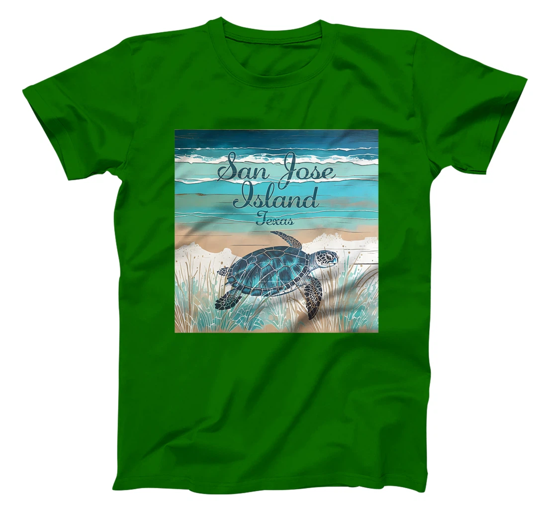 San Jose Island Texas Sea Turtle Beach Coastal Decor Premium T-Shirt