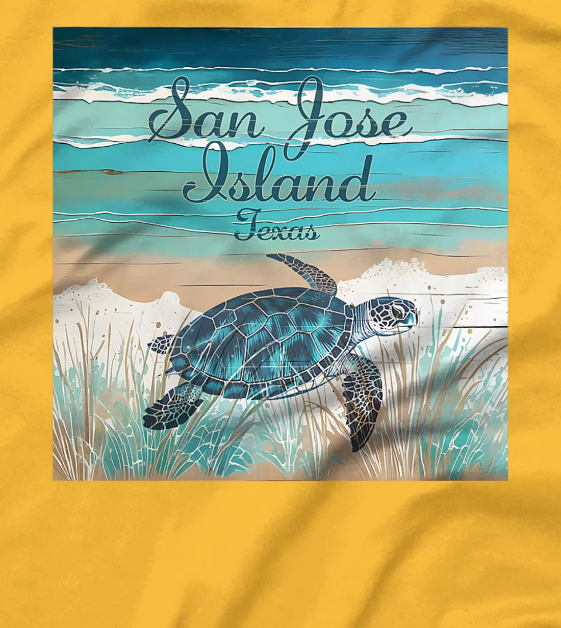 San Jose Island Texas Sea Turtle Beach Coastal Decor Premium T-Shirt