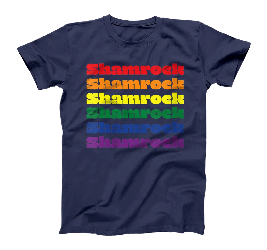 Womens Shamrock Texas LGBTQ Gay Pride Month Rainbow Solidarity T-Shirt