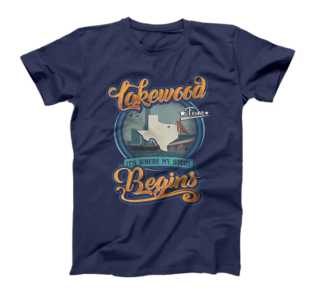 Womens Lakewood Texas Hometown Where My Story Begins T-Shirt