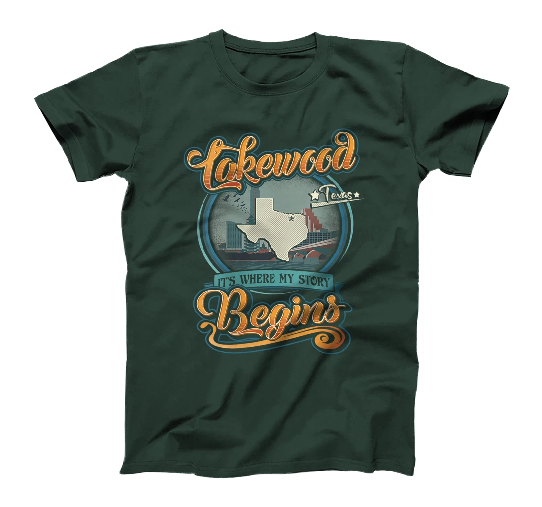 Womens Lakewood Texas Hometown Where My Story Begins T-Shirt