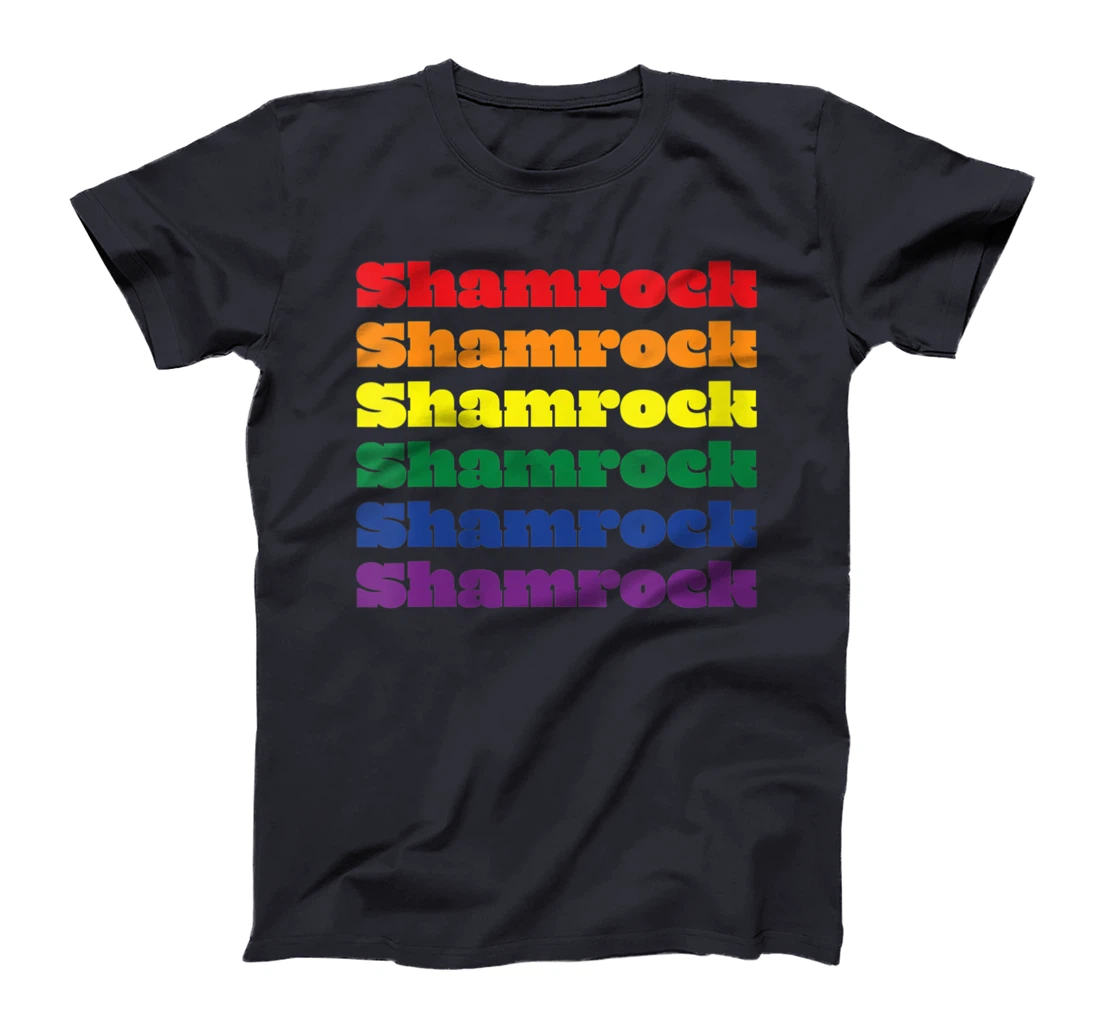 Womens Shamrock Texas LGBTQ Gay Pride Month Rainbow Solidarity T-Shirt