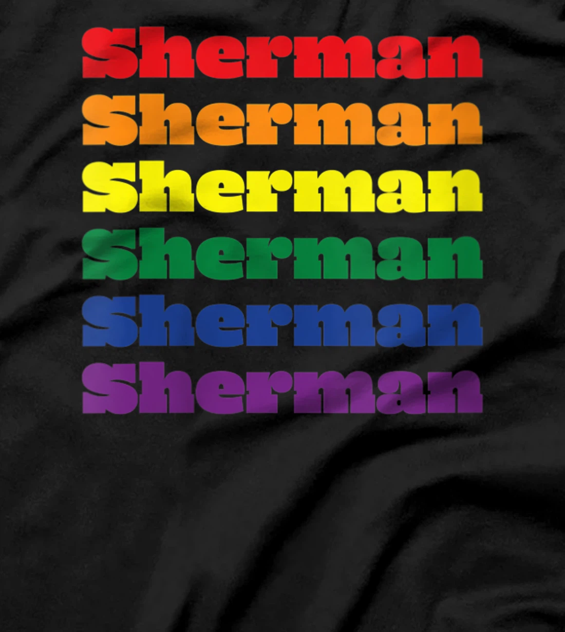 Womens Sherman Texas LGBTQ Gay Pride Month Rainbow Solidarity T-Shirt