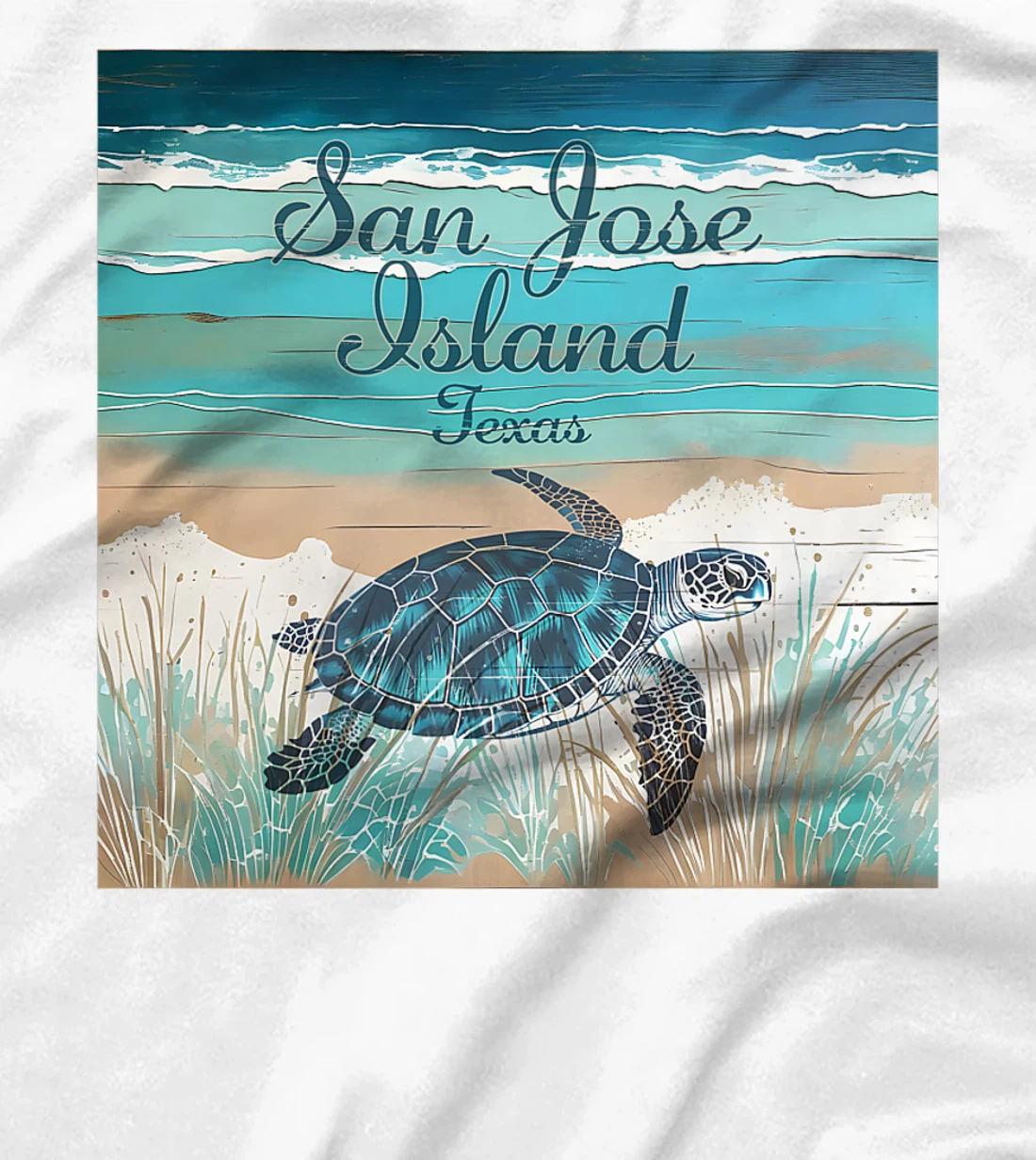 San Jose Island Texas Sea Turtle Beach Coastal Decor Premium T-Shirt