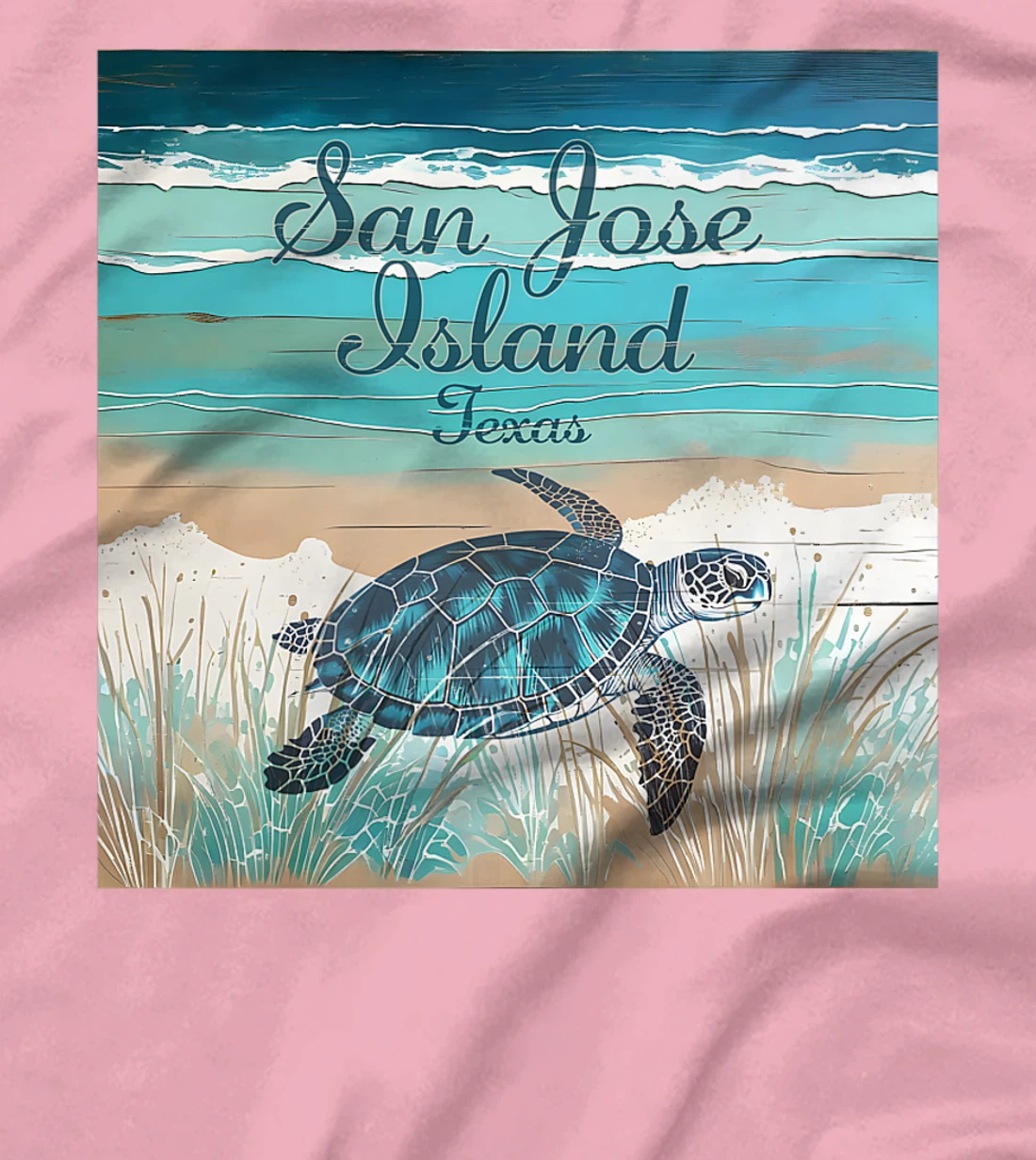 San Jose Island Texas Sea Turtle Beach Coastal Decor Premium T-Shirt