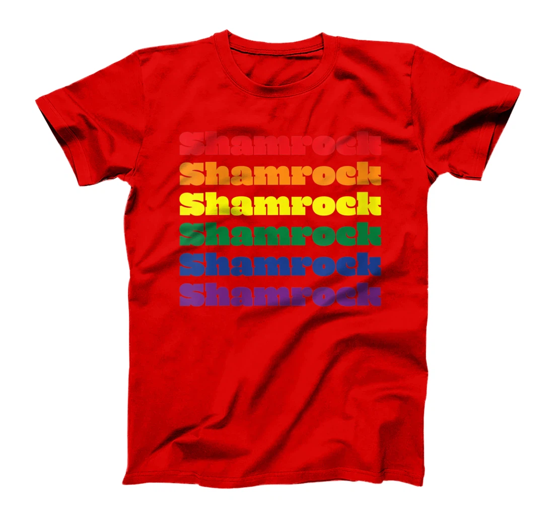 Womens Shamrock Texas LGBTQ Gay Pride Month Rainbow Solidarity T-Shirt