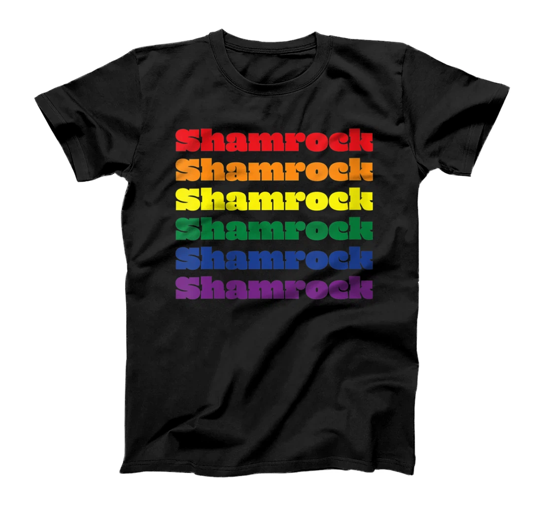 Womens Shamrock Texas LGBTQ Gay Pride Month Rainbow Solidarity T-Shirt