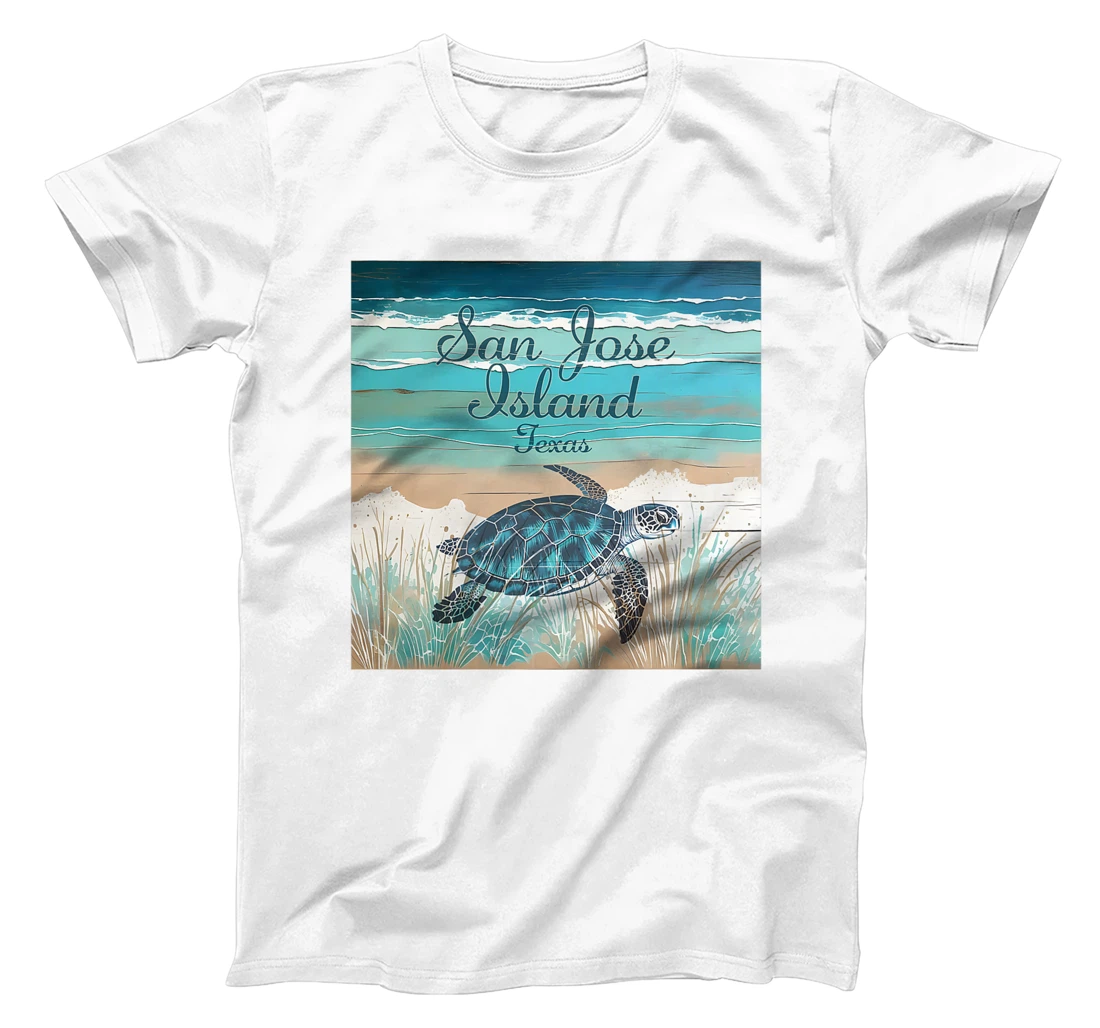 San Jose Island Texas Sea Turtle Beach Coastal Decor Premium T-Shirt