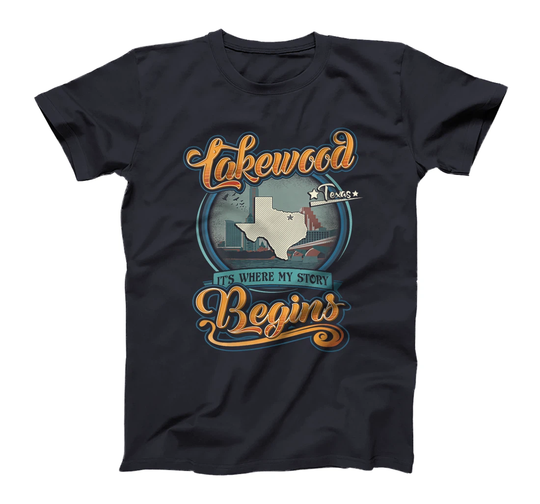 Womens Lakewood Texas Hometown Where My Story Begins T-Shirt