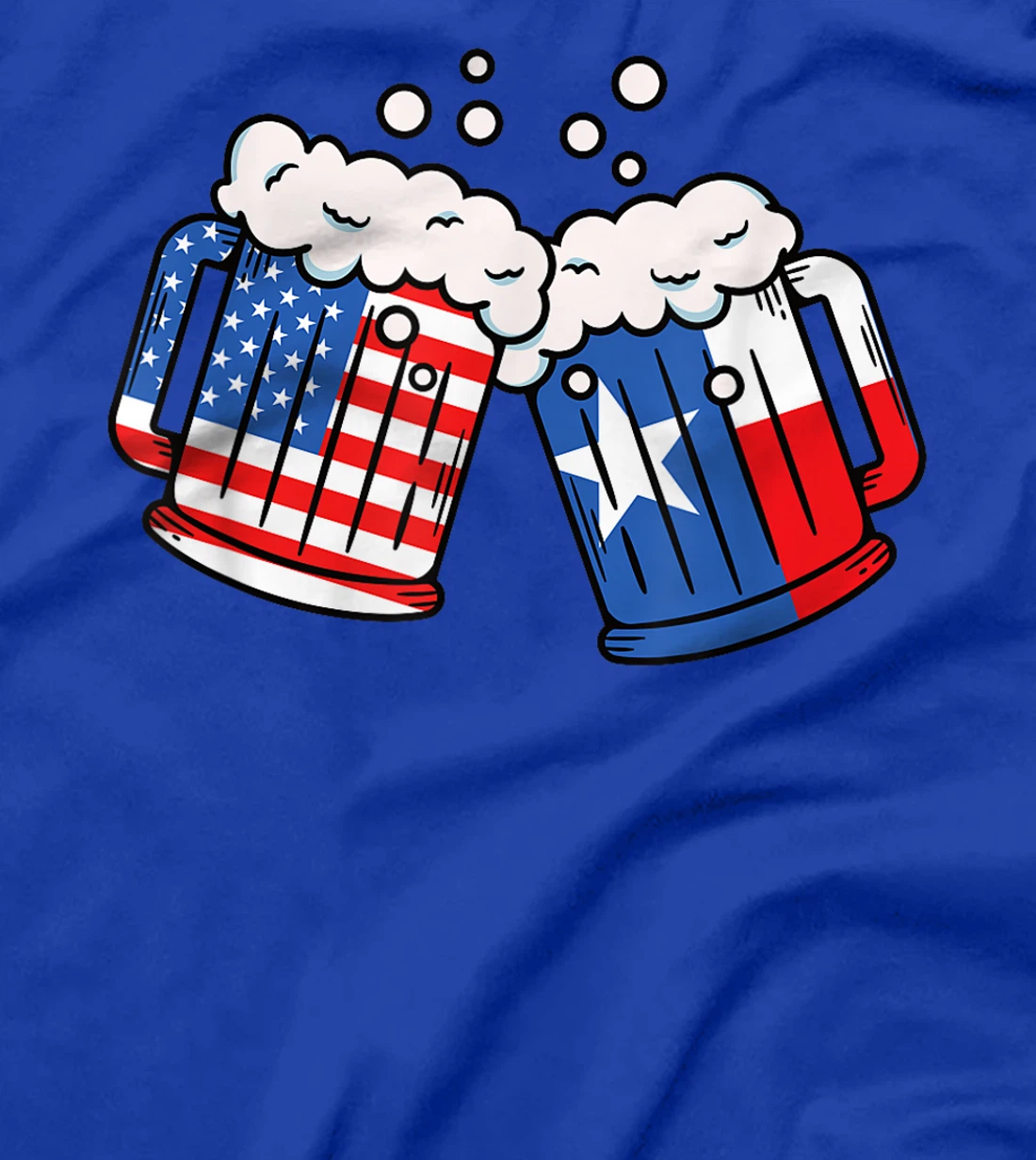 Beer American Texas Flag 4th of July Celebration Drinking T-Shirt