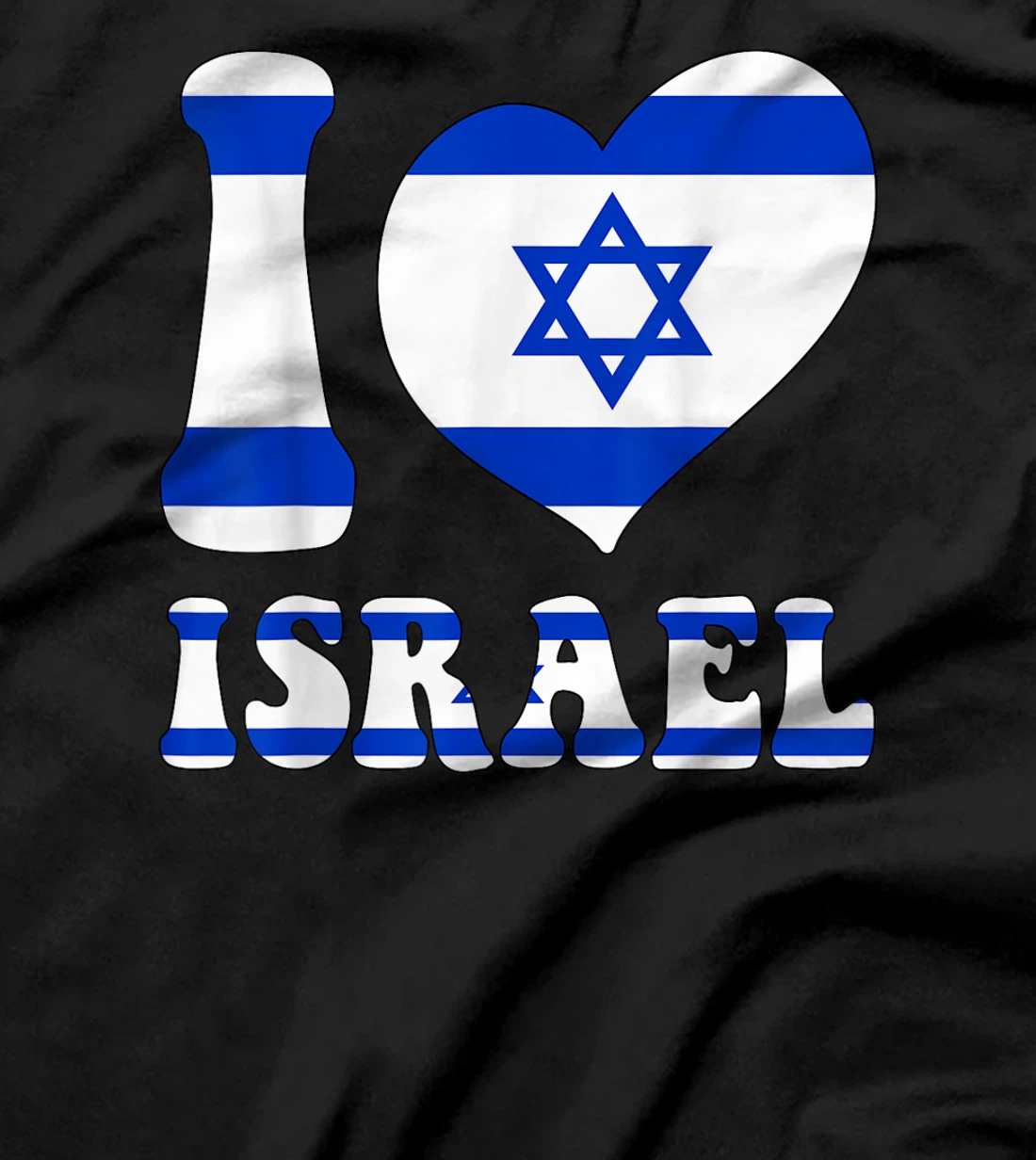 I Love Israel Proud To Be Israeli Israel Flag Heart Graphic T-Shirt