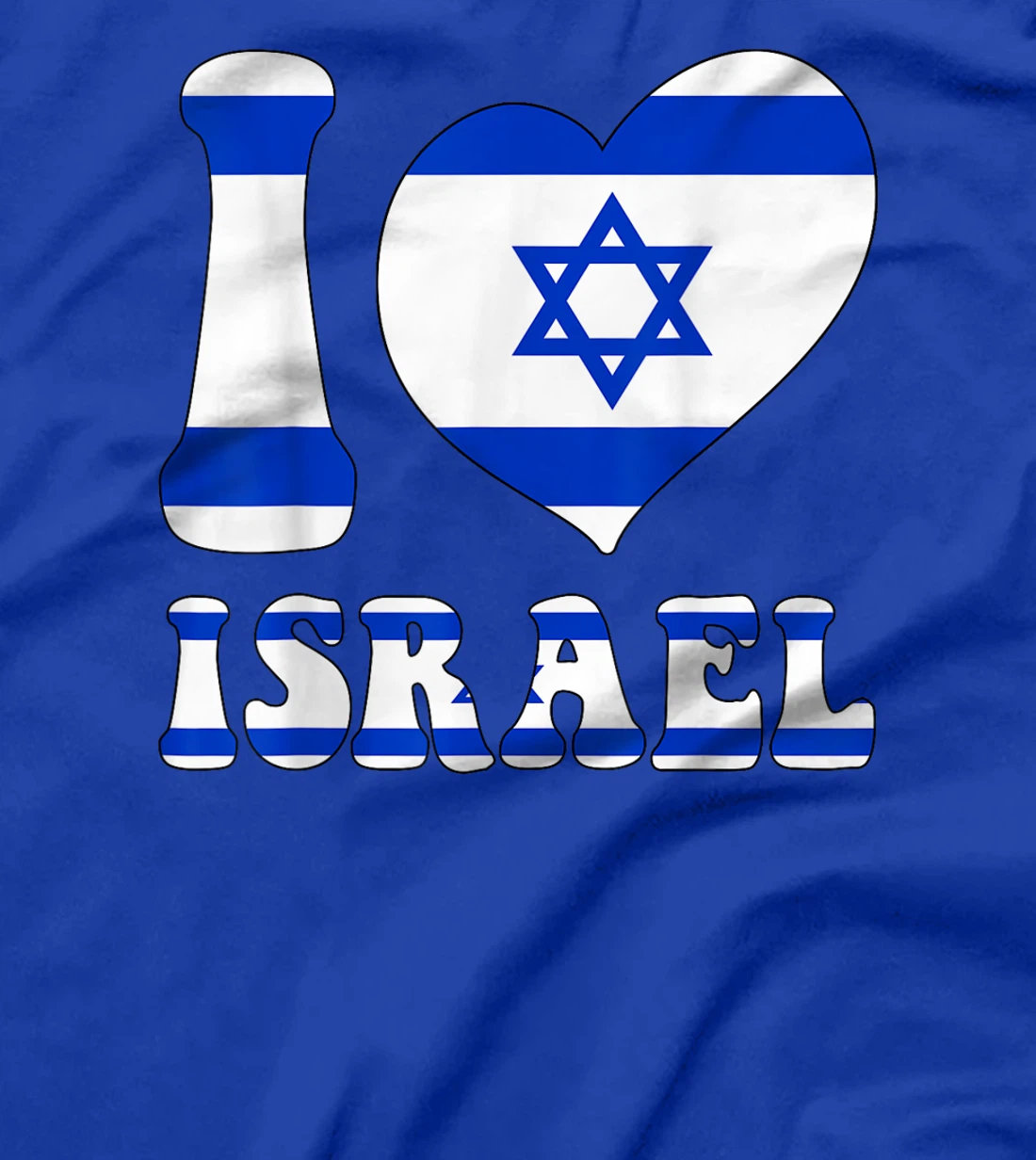I Love Israel Proud To Be Israeli Israel Flag Heart Graphic T-Shirt