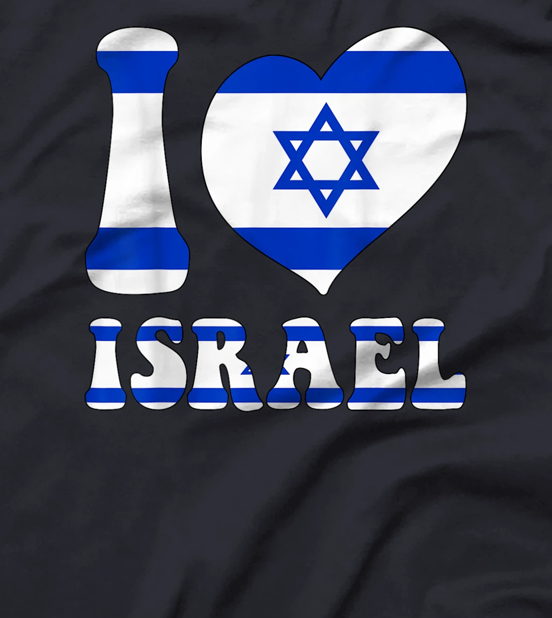 I Love Israel Proud To Be Israeli Israel Flag Heart Graphic T-Shirt