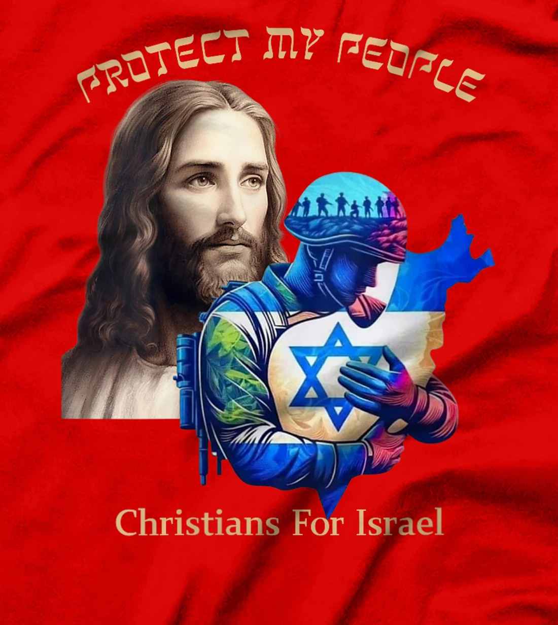 Womens Support Israel Christians For Israel Jesus Protect My People T-Shirt