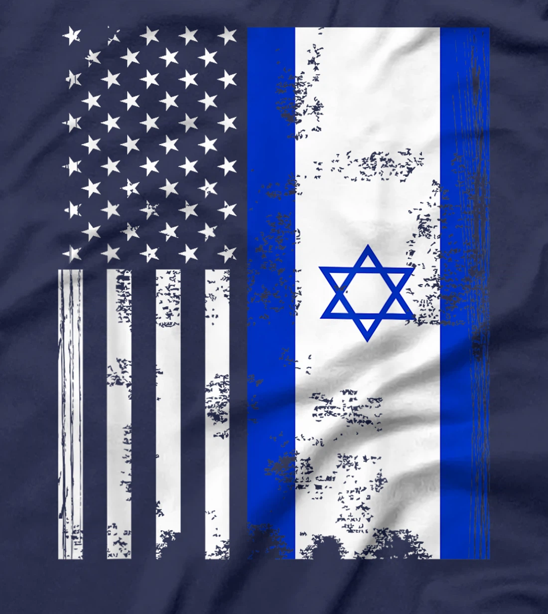 American Flag With Israel Flag T-Shirt