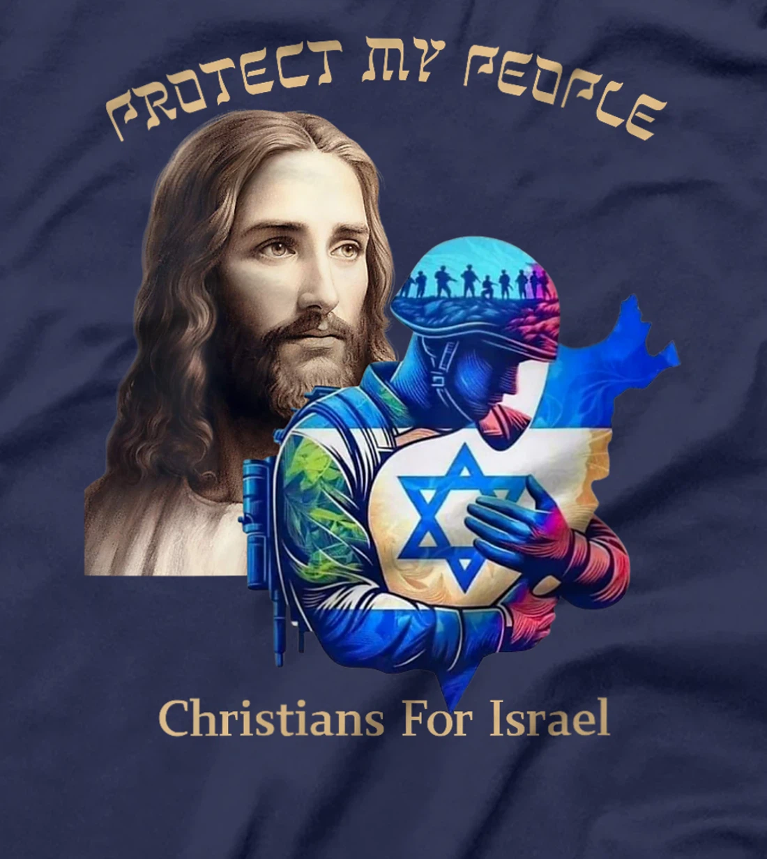 Womens Support Israel Christians For Israel Jesus Protect My People T-Shirt
