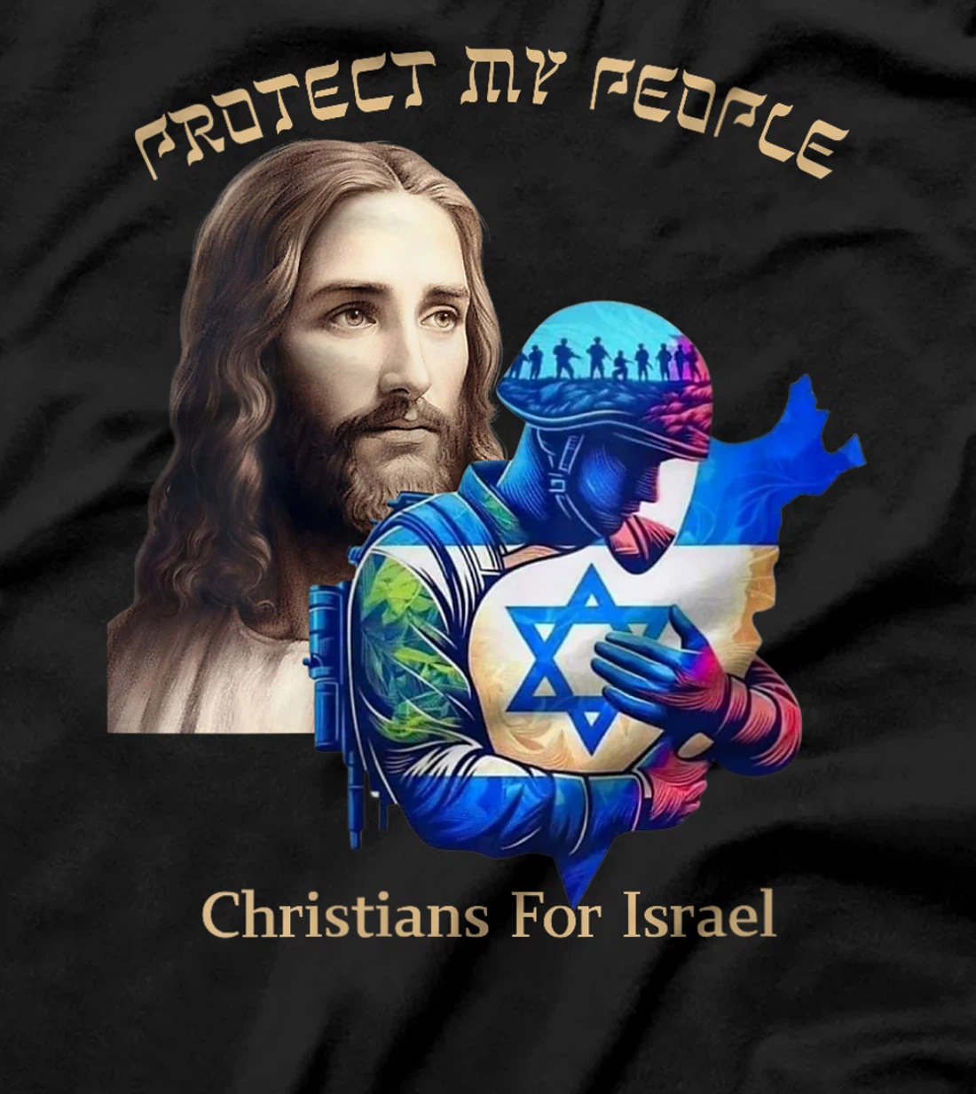 Womens Support Israel Christians For Israel Jesus Protect My People T-Shirt