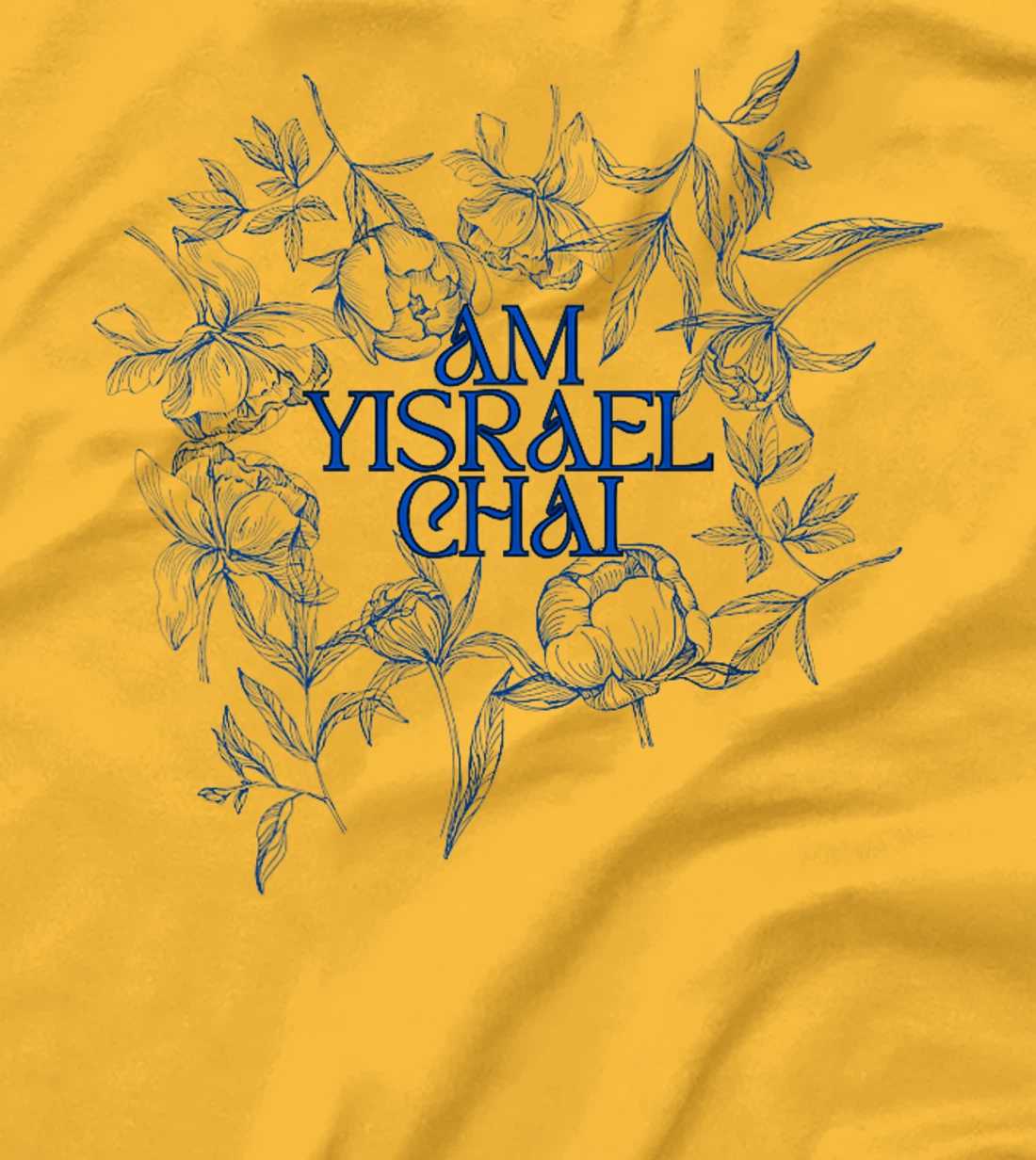Womens Am Yisrael Chai: Floral Elegance & Strength T-Shirt
