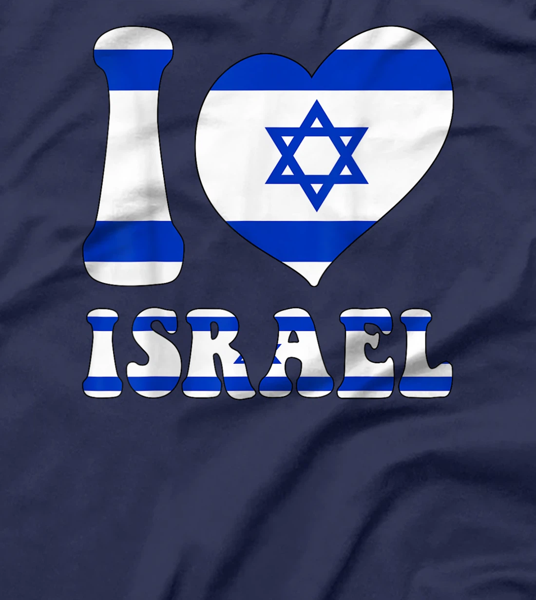 I Love Israel Proud To Be Israeli Israel Flag Heart Graphic T-Shirt