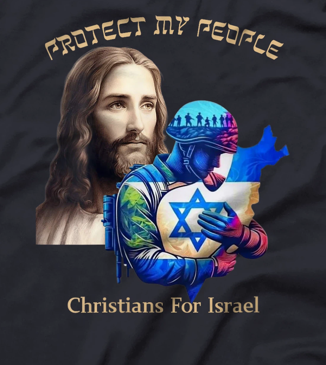 Womens Support Israel Christians For Israel Jesus Protect My People T-Shirt