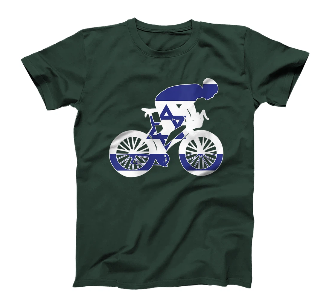 Womens Israel Biker Nation Rider World Flags T-Shirt